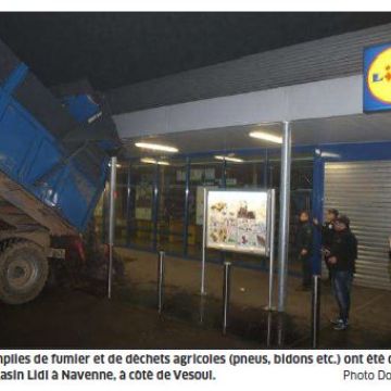 Revue de presse : Des bennes de fumier chez Lidl