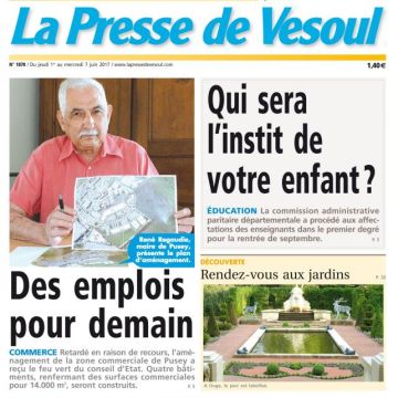 Revue de presse : Oasis 3 à Pusey : un chantier à plus de 30 millions d'euros !