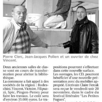Revue de presse : La bibliothèque va changer de place