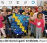 Revue de presse : Les écoliers réalisent des créations avec des déchets