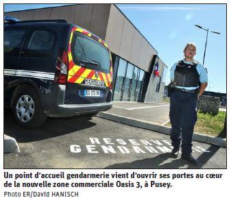 Revue de presse : Un point d'accueil gendarmerie unique en France