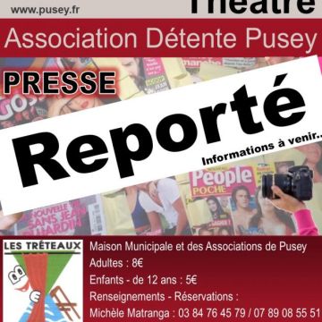 Soirée théâtre reportée