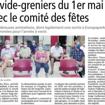 Revue de presse : Le vide-greniers du 1er mai avec le comité des fêtes