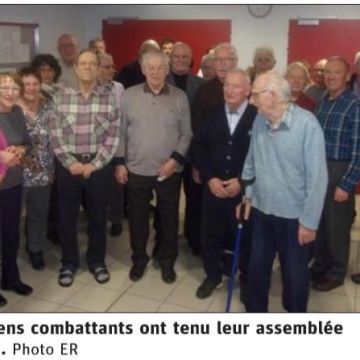 Revue de presse : Vingt-huit membres chez les anciens combattant