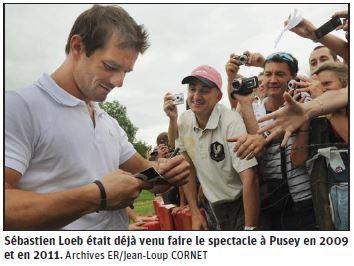 Revue de presse : Sébastien Loeb en démonstration  au Circuit de la vallée