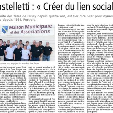 Revue de presse : Alain Castelletti : "Créer du lien social"