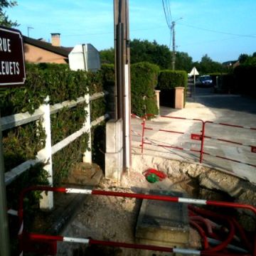 Travaux de la rue des Bleuets