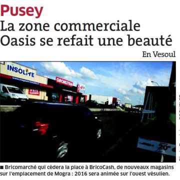 Revue de presse : La zone commerciale  Oasis se refait une beauté