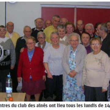 Revue de presse : Encore beaucoup de projets  pour le club des aînés