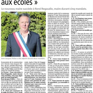 Revue de presse : Jean-Jacques Polien : "Priorité aux écoles"