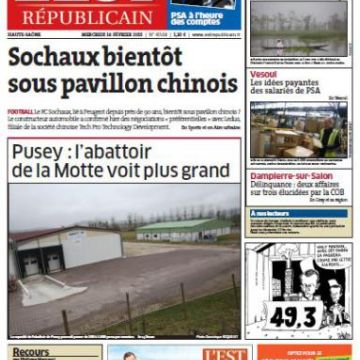 Revue de presse : Pusey : l'abattoir de la Motte voit plus grand
