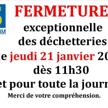 Fermeture de la déchetterie