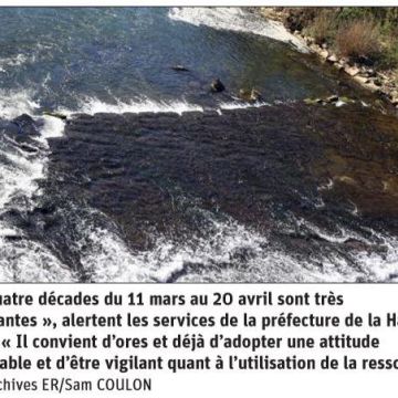 Revue de presse : Ressources en eau : le seuil d'alerte est franchi