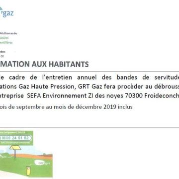 Informations aux habitants