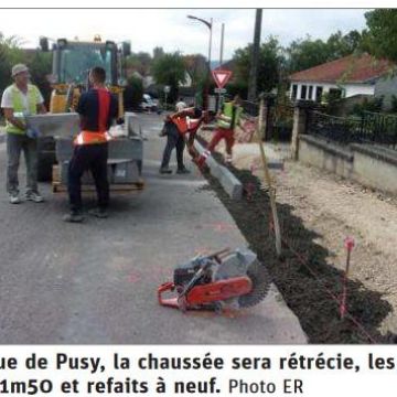 Revue de presse : Travaux de sécurisation de la rue de Pusy