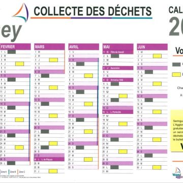 Calendrier de collecte des déchets