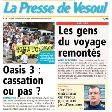 Revue de presse : La Presse de Vesoul du 14 janvier