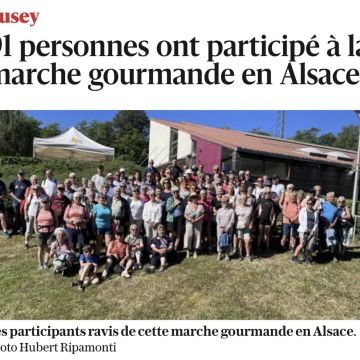 Revue de presse :   91 personnes ont participé à la marche gourmande en Alsace 